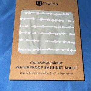 4moms mamaRoo Sleep Waterproof Bassinet Sheet - Beads, Sage Green NIP